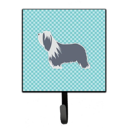 Micasa Bearded Collie Checkerboard Blue Leash or Key Holder MI221817